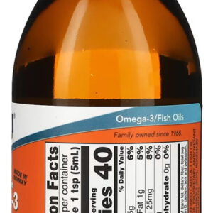 Ômega 3 Fish Oil Now Foods 200ml Sabor Limão + Porta Cápsula