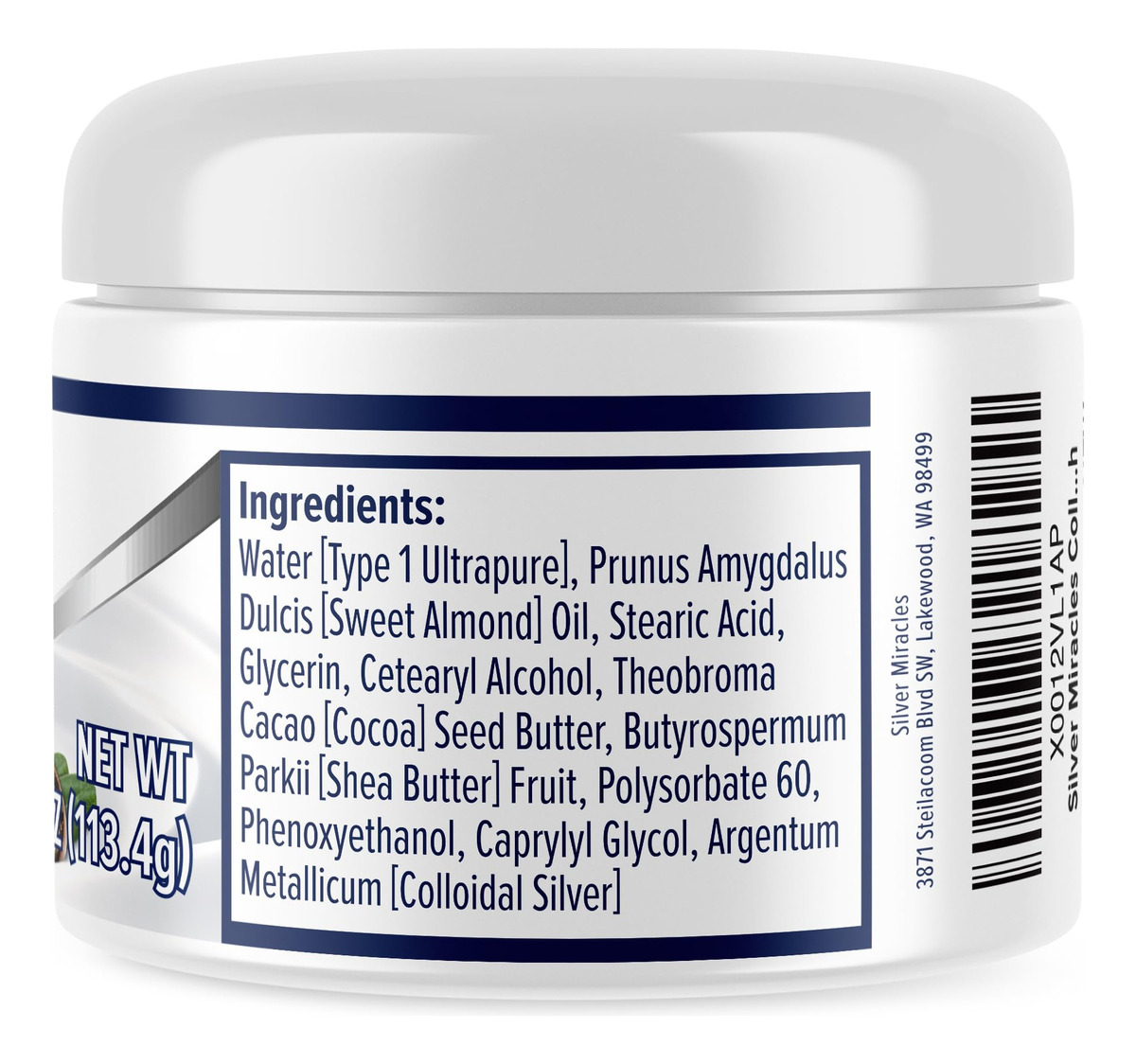 Creme De Prata Coloidal Silver Miracles 120ml Skin Healing - Imagem 2