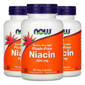 Niacina 500 Mg Força Dupla Now Foods 90cáps Importado 3un