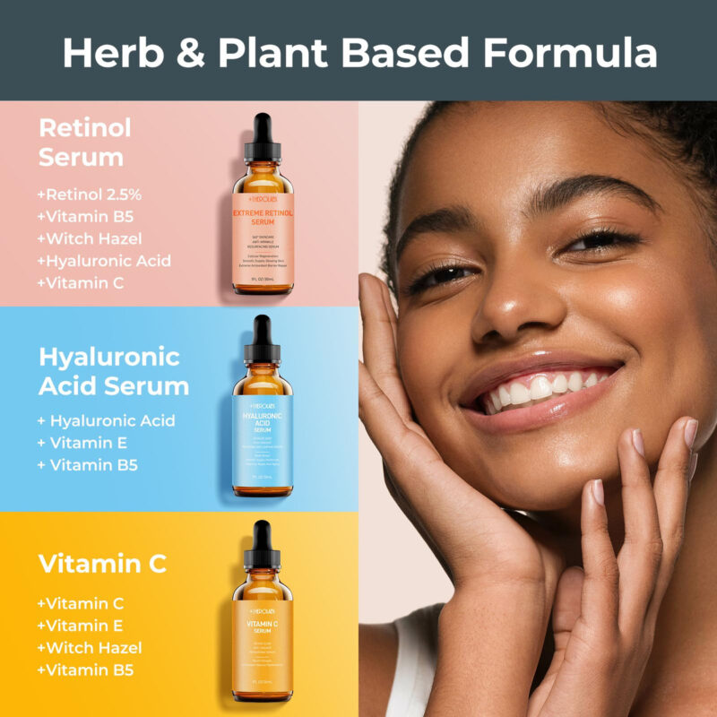 Conjunto De Cuidados Com A Pele Facial+1 Soro De Retinol Her - Image 3
