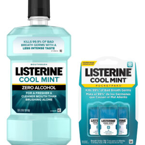 Enxaguante Bucal E Tiras De Hálito Listerine Cool Mint 1 L X