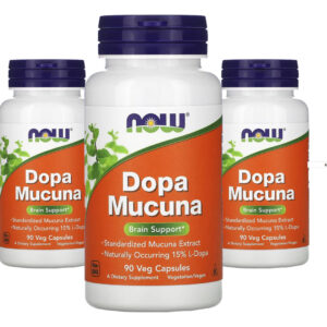 Dopa Mucuna Now Foods 90 Cápsulas Vegetarianas 3un Sabor Sem Sabor