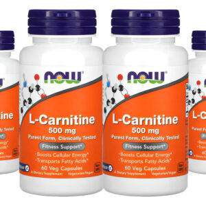 L Carnitina Now Foods 500mg 60veg Capsulas 4un Sabor Sem Sabor