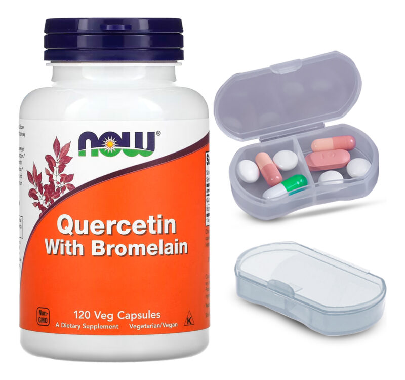 Quercetina Com Bromelaína Now Foods 120 Cap + Porta Cápsulas