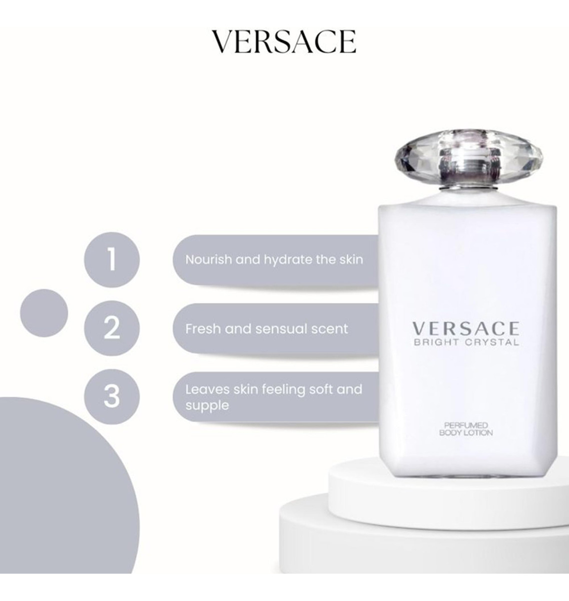 Loção Corporal Versace Bright Crystal Para Mulheres 200ml - Imagem 4
