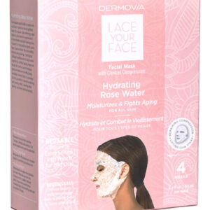 Máscara Facial Dermovia Lace Your Face, Pacote Com 4 Unidade