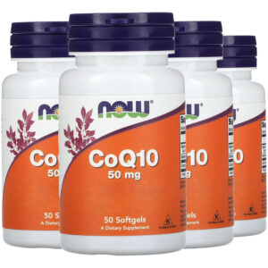 Coenzima Coq10 50mg + Vit E Now Foods 50soft Importado 4un