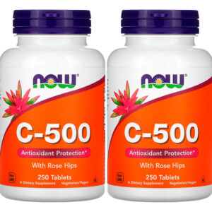 Vitamina C 500mg E Rosa Mosqueta Now Foods 250tabls 2un
