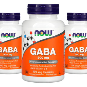 Now Foods Gaba/ácido Gama 500mg E Vitamina B6 100cap Veg 5un
