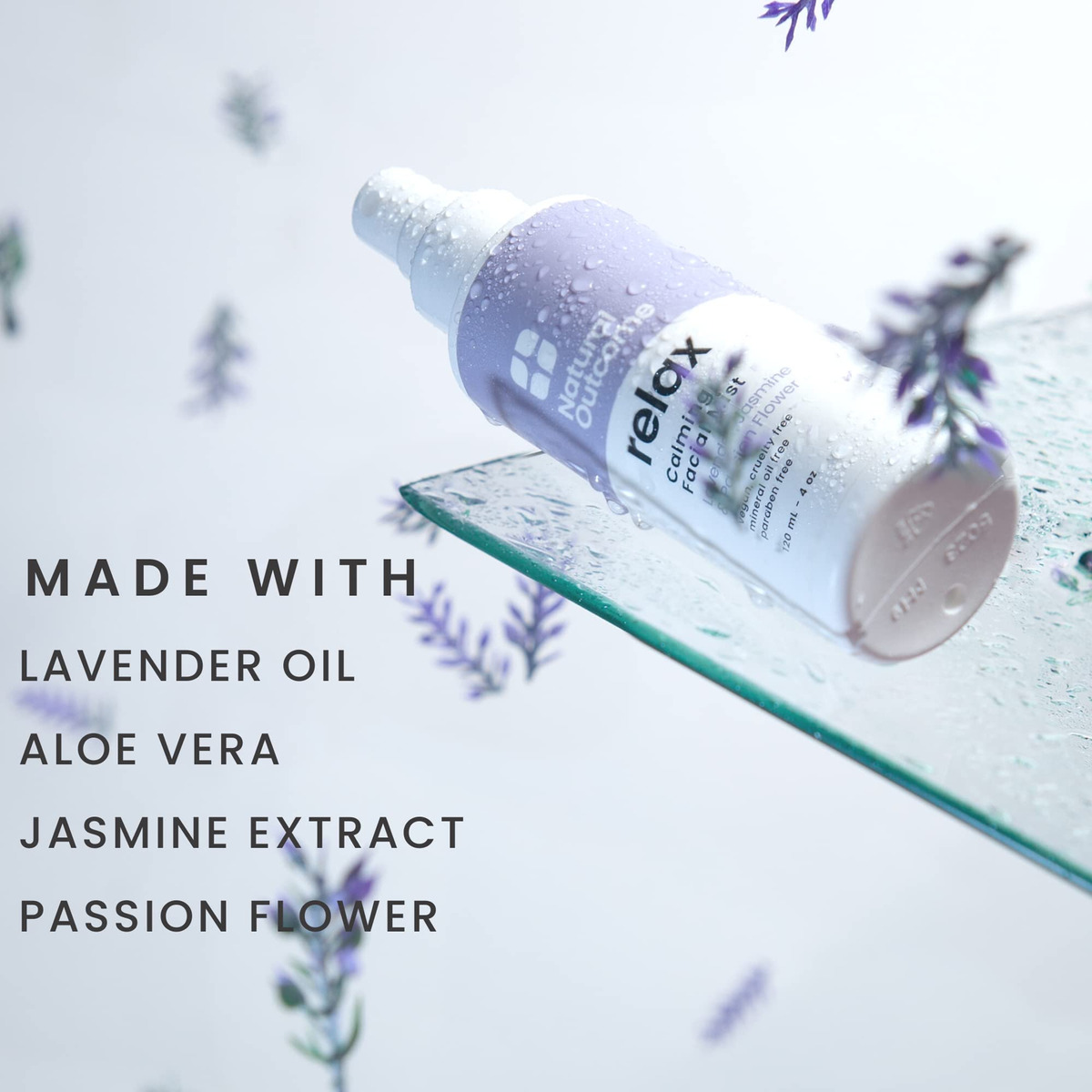Névoa Facial E Spray Fixador Natural Outcome Calming 120 Ml - Imagem 4