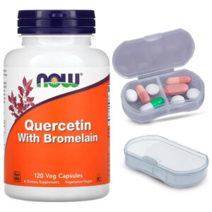 Quercetina Com Bromelaína Now Foods 120 Cap + Porta Cápsulas