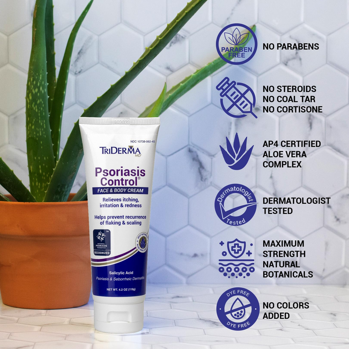 Creme Triderma Para Controle De Psoríase Para Rosto E Corpo - Imagem 4