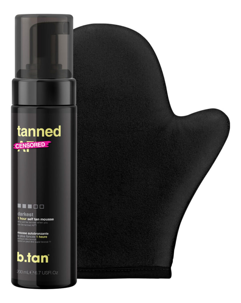 Kit De Autobronzeador B.tan Dark 200 Ml Com Aplicador De Luv