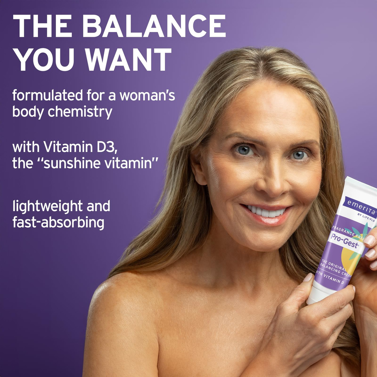 Creme De Progesterona Emerita Pro-gest Balancing Com Vitamin - Imagem 3