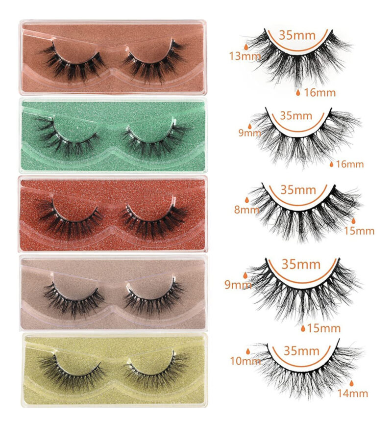 Cílios Apcyust Lashes Bulk 50 Pares Por Atacado 5d Faux Min - Image 2