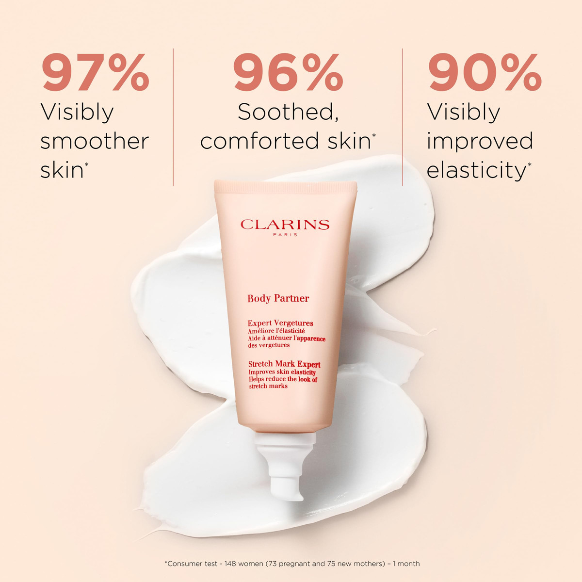Creme Para Estrias Clarins Body Partner Para Gravidez - Imagem 2