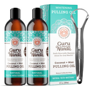 Enxaguante Bucal Gurunanda, Óleo Clareador, 240 Ml X 2 De Ál