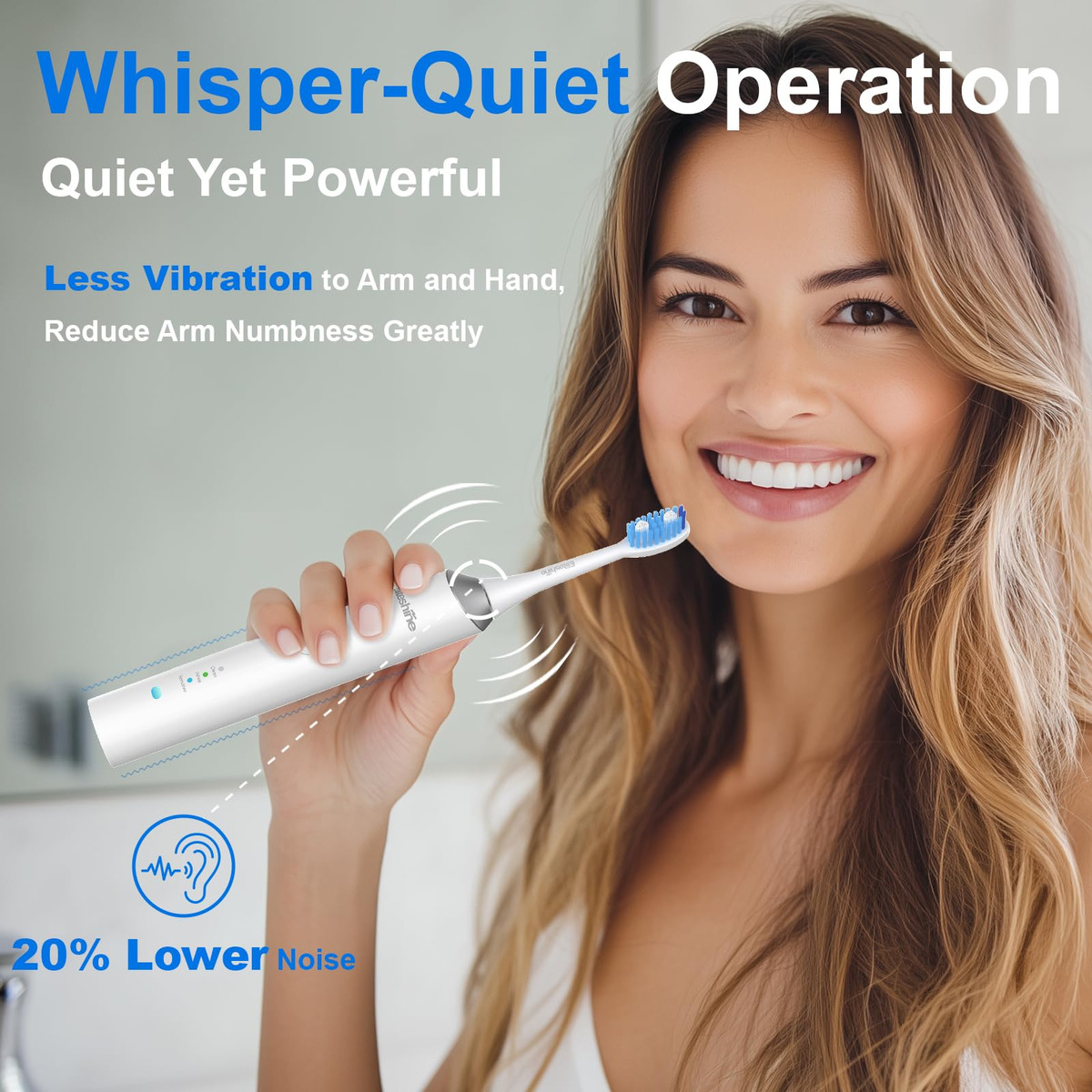 Escova De Dentes Elétrica Eliteshine Sonic Para Adultos E Ad - Imagem 5