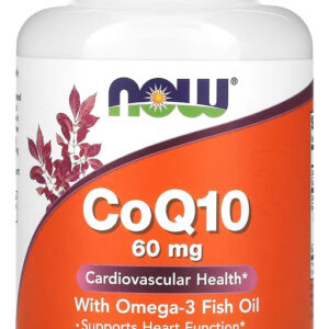 Coenzima Coq10 60mg + Omega3 Now Foods 120soft Importado