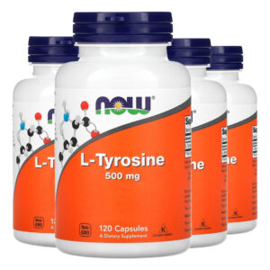 L-tirosina 500mg Forma Livre 120cáps Importado 4un Now Foods