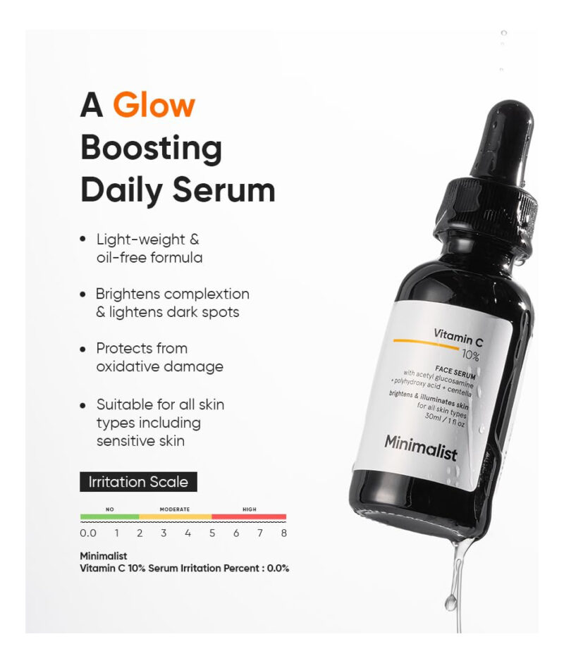 Sérum Facial Minimalista Com 10% De Vitamina C Iluminador 30 - Image 3