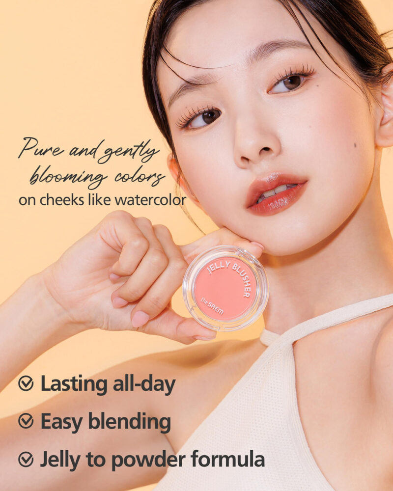 Jelly Blusher Thesaem Sweet Petal Pk01 Com Acabamento Avelud - Image 3