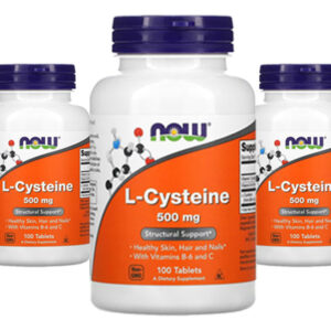 L-cisteína 500mg Now Foods L-cysteine 100 Tablets 5un