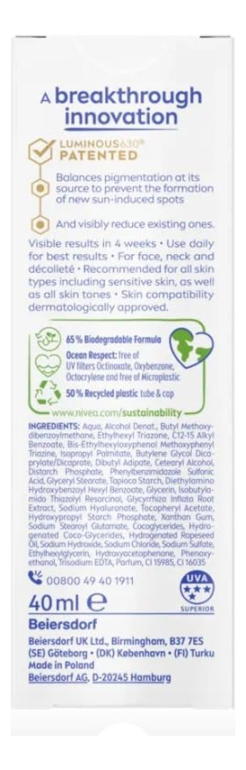 Protetor Solar Nivea Sun Uv Facial Specialist Spf 50+ 40ml - Imagem 9