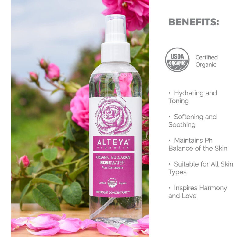 Tônico Facial Alteya Organics Água De Rosas 250ml Usda Organ - Image 7