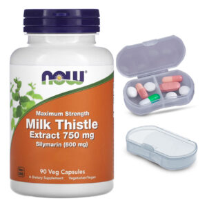 Cardo Mariano 750mg Now Foods 90 Cáps + Porta Cápsulas