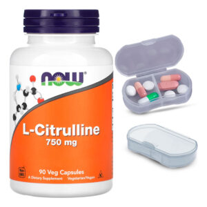L-citrulina 750mg Now Foods 90 Caps + Porta Cápsulas