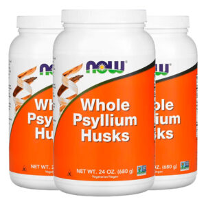 Cascas De Psyllium Inteiras 608g Importado 3un Now Foods