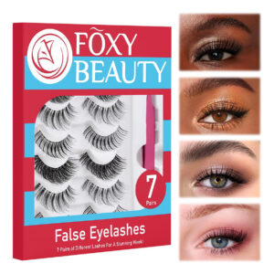 Cílios Postiços Foxy Beauty 7 Pares De Cílios Naturais Cortá