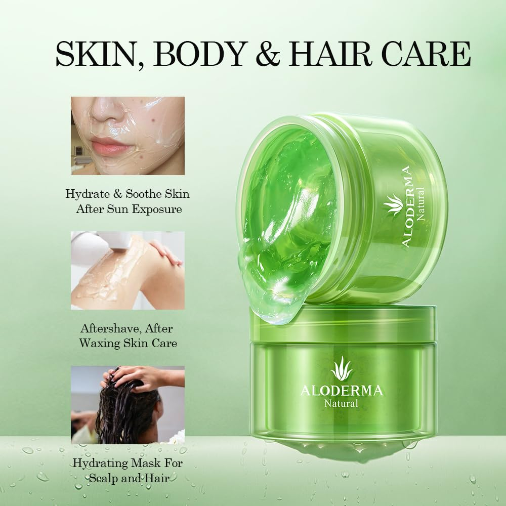 Gel Aloderma Organic Aloe Vera 96% Puro Para Rosto E Corpo 2 - Imagem 3