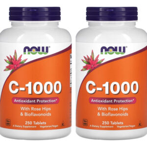 Vitamina C 1000mg E Rosa Mosqueta Now Foods 250tabls 2un