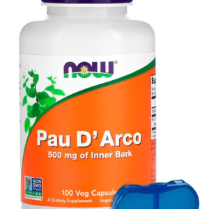 Pau D'arco 500mg Now Foods 100 Cáps + Porta Cápsulas