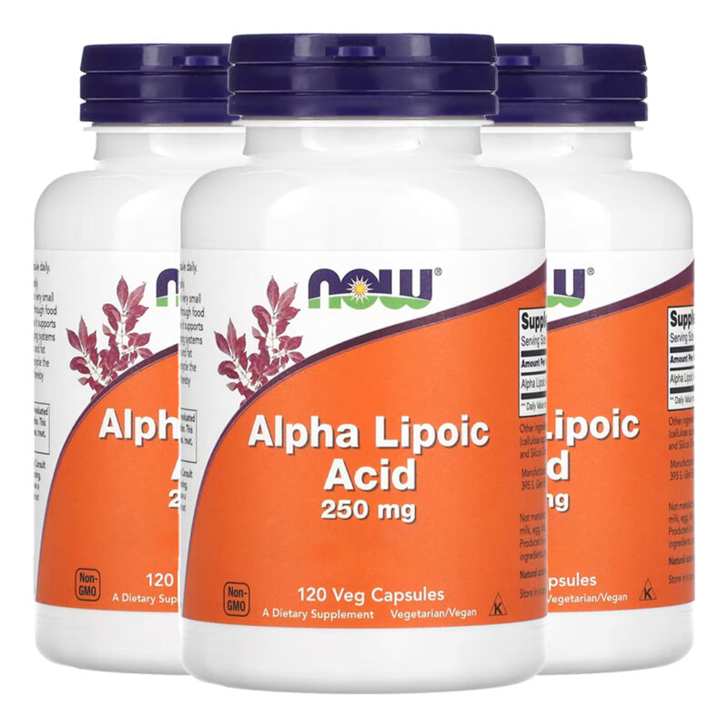 Ácido Alfa Lipóico 250mg Now Foods 120cápsulas Importado 3un