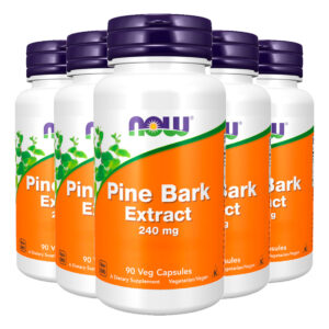 Extrato Casca Pinheiro 240mg Now Foods 90cáps Importado 5un