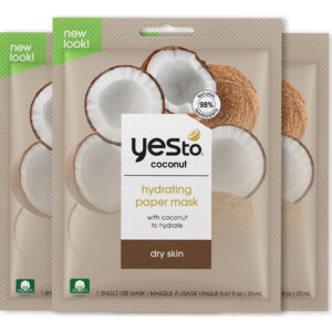 Máscara De Papel Yes To Coco, Hidratante Para Pele Seca, Pac