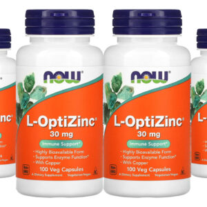 Now Foods L-optizinc 30mg 100 Veg Caps 4un