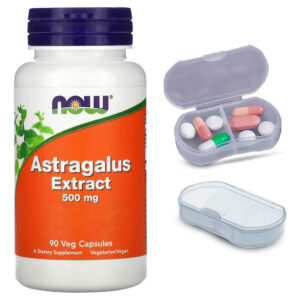 Astragalus Erva Chinesa Now Foods 90 Cáps + Porta Cápsulas