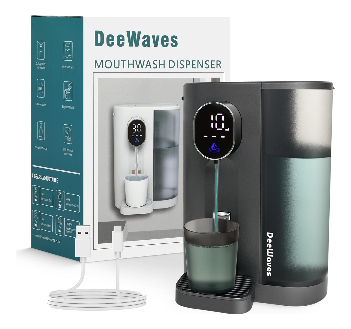 Dispensador Automático De Enxaguatório Bucal Deewaves 600ml - Imagem 7