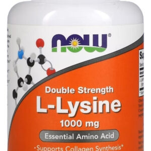 Lisina 1000mg L-lysine 1000mg 100 Tabs - Now Foods Sabor Sem Sabor