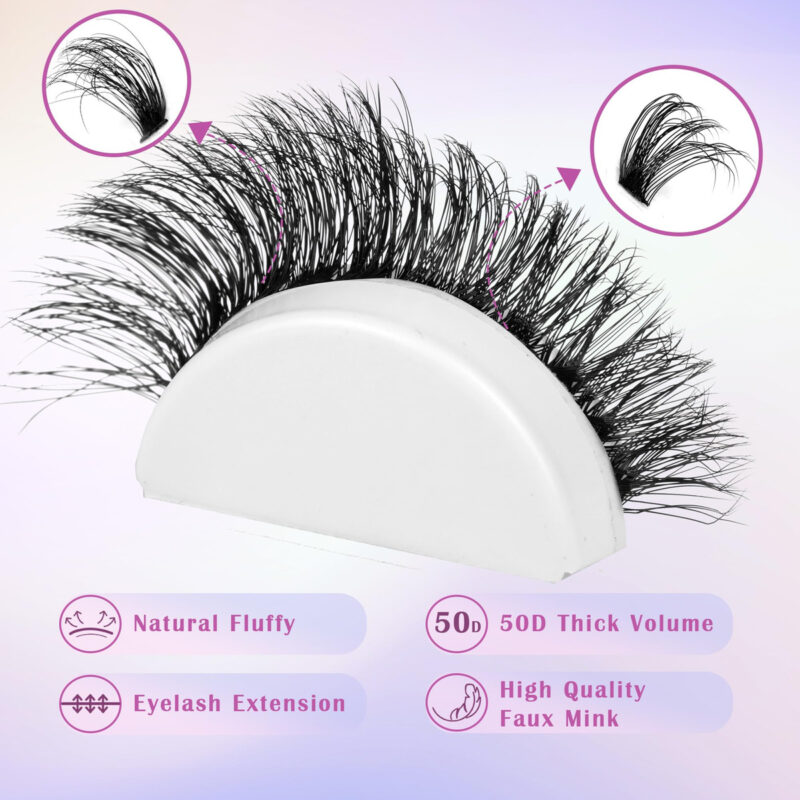 Kit De Extensão De Cílios Winifred Fluffy Lash Clusters 10-1 - Image 4