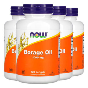 Óleo Borage 1000mg Now Foods Borragem 120soft Importado 4un
