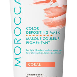 Máscara Depositora De Cor Moroccanoil Coral 200ml Para Cabel