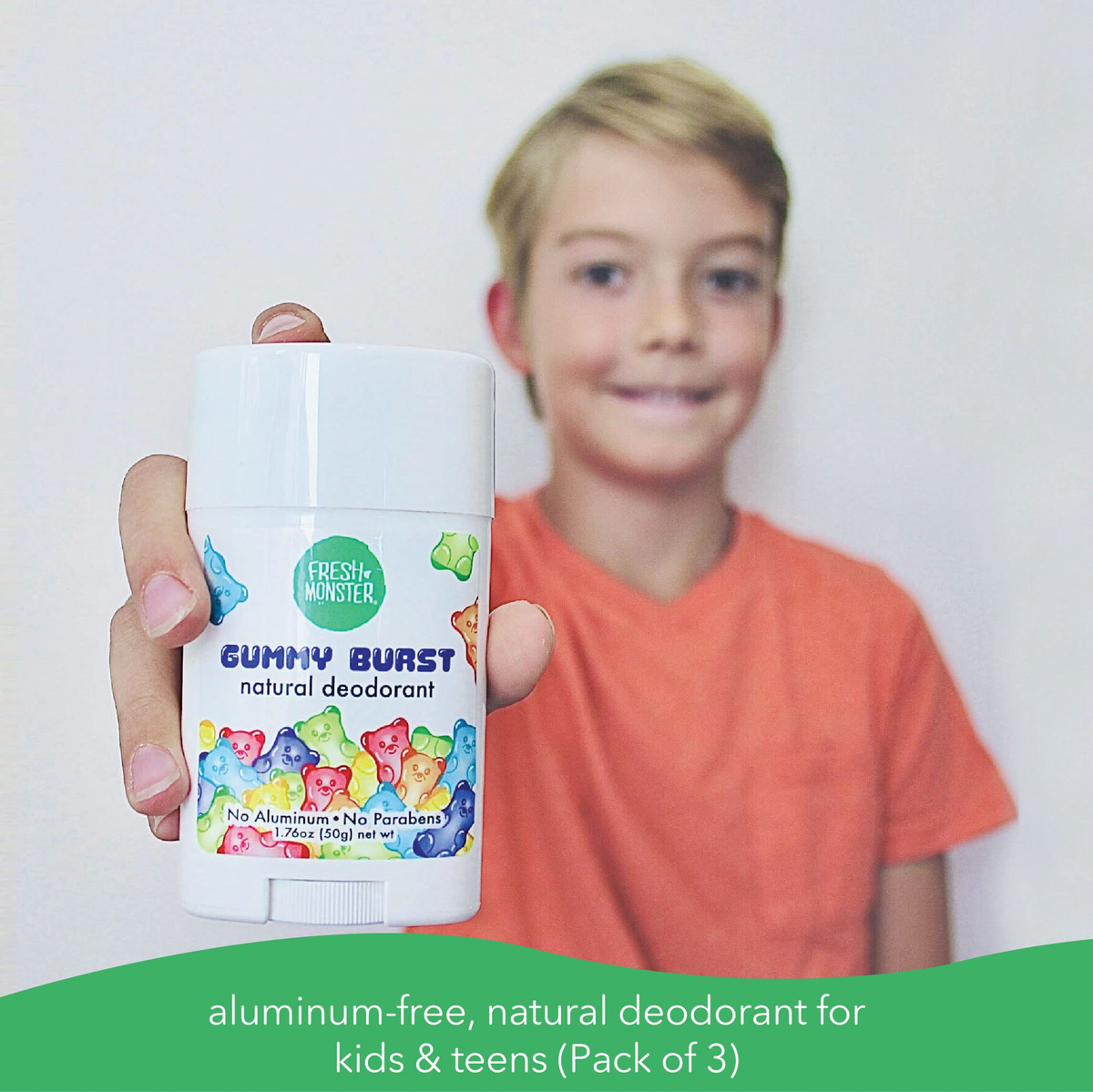 Desodorante Fresh Monster Natural Kids Teens 50ml, Pacote Co - Imagem 3