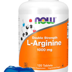 L-arginina 1000mg Now Foods 120 Tablets + Porta Cápsulas