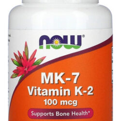 Now Foods Mk-7 Vitamina K-2 100mcg 60caps Veg Eua/usa Sabor Sem Sabor