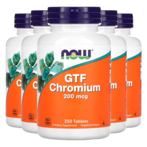 Cromo Gtf 200mcg Forma Ativa Now Foods 250tabs Importado 5un